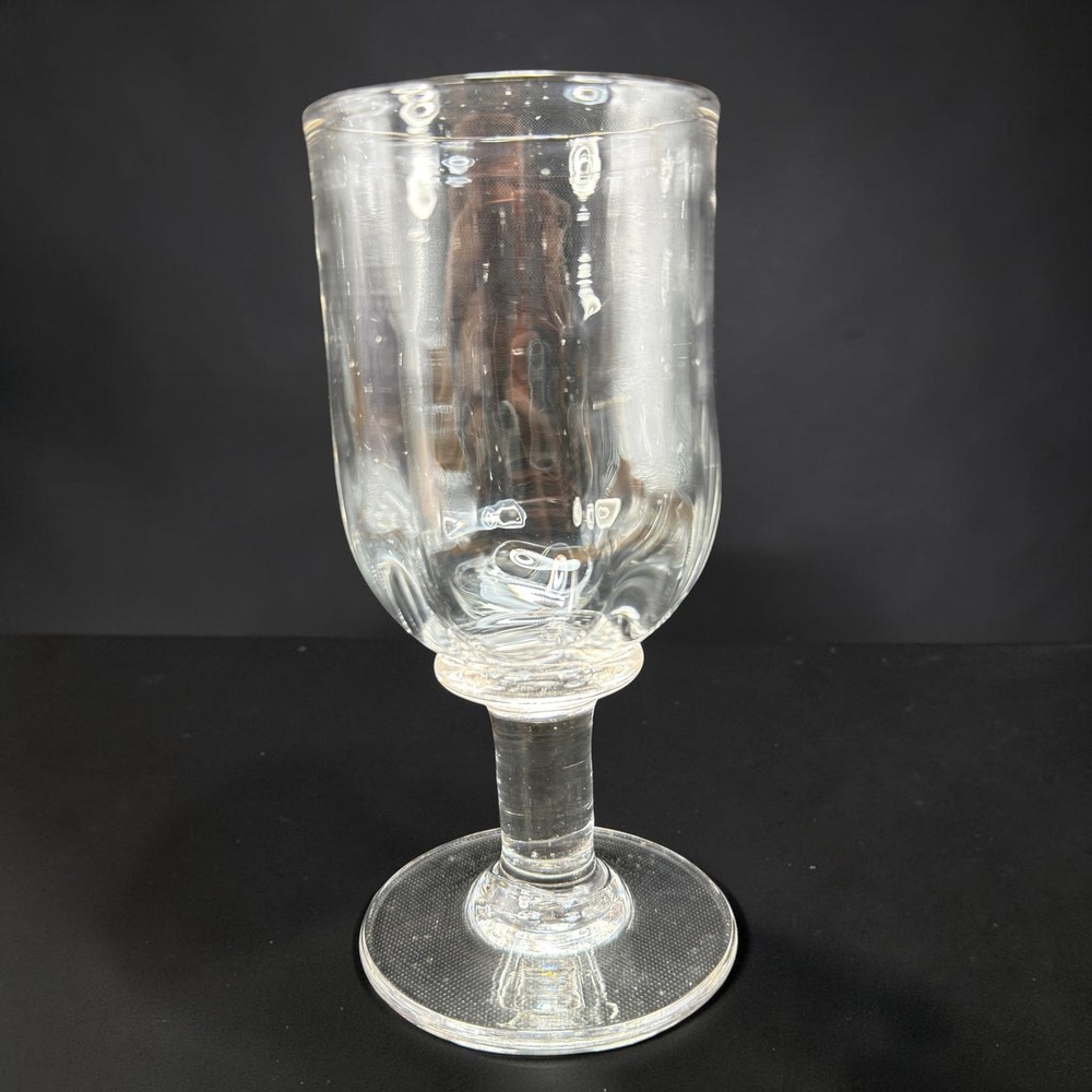 Simon Pearce Hand Blown Clear Glass Essex Goblet Water Wine Stemware 6 Inch Cup